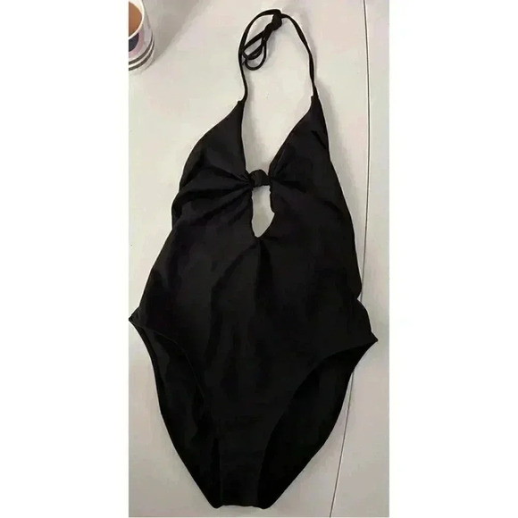 Black Volcom One Piece Bathing Suit in Black Size Medium - Picture 3 of 9